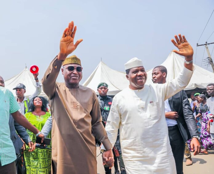 Senator Opeyemi Bamidele visiting Ekiti airport