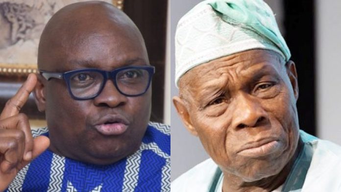 Fayose to Obasanjo after gracing his birthday party: 'You're a very irresponsible old man'