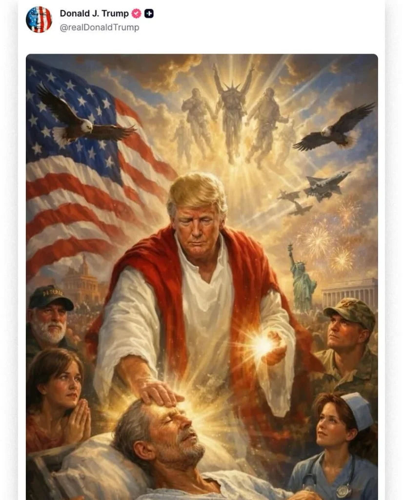 Trump faces backlash over post depicting him like Jesus